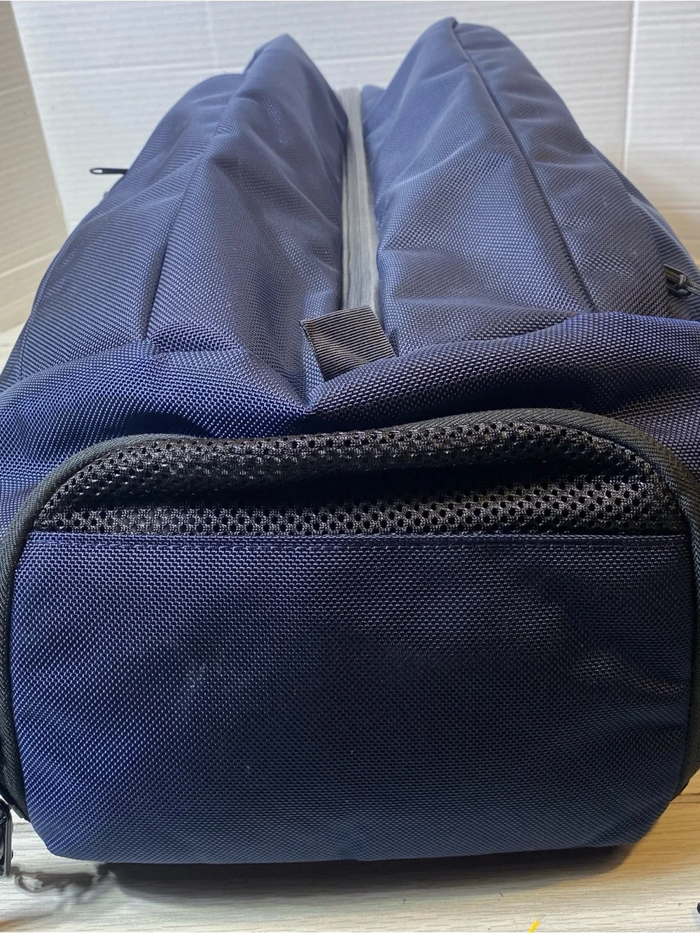 Aer Duffel Gym Work Backpack Laptop Bag Navy Blue Cordura Nylon Excellent